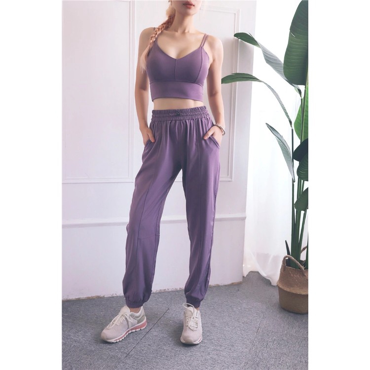 women's high waist loose style with pockets in both sides