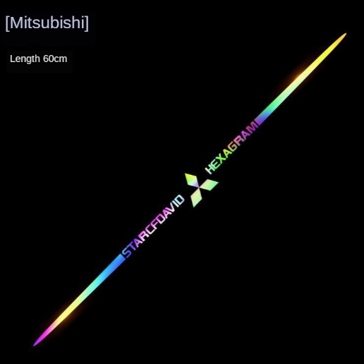 Sticker Laser Dán Trang Trí Xe Hơi Mitsubishi Triton / Lancer / Asx / Mirage / Attrage / Outlander / Pajero / Gt / E200