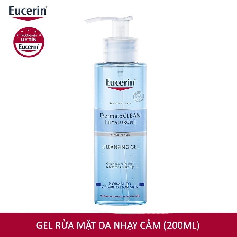 Eucerin Sữa Rửa Mặt Dạng Gel Dành Cho Da Nhạy Cảm Dermato Clean Gel 200ml