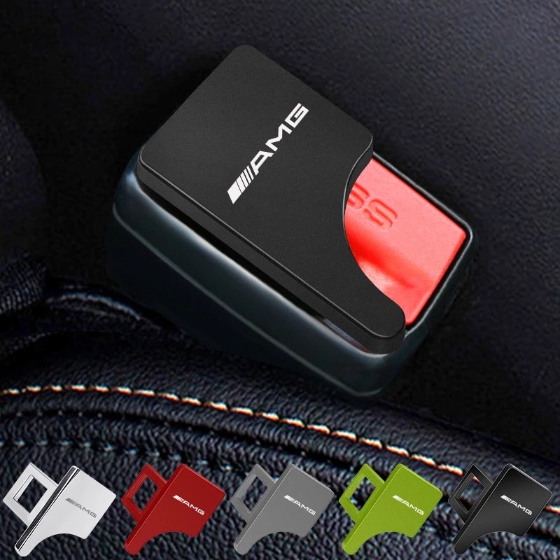 Set 1/2 Khóa Dây Đai An Toàn Bằng Hợp Kim Kẽm Cho Xe Hơi BMW Merceds Benz Audi M AMG Sline