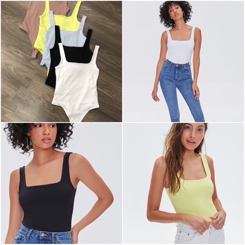 Bodysuit cổ vuông F21 xuất xịn