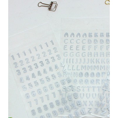 STICKER CHỮ, SỐ 3D DÁN TRANG TRÍ ALBUM, SCRAPBOOK, SỔ TAY, PLANNER ĐA DỤNG