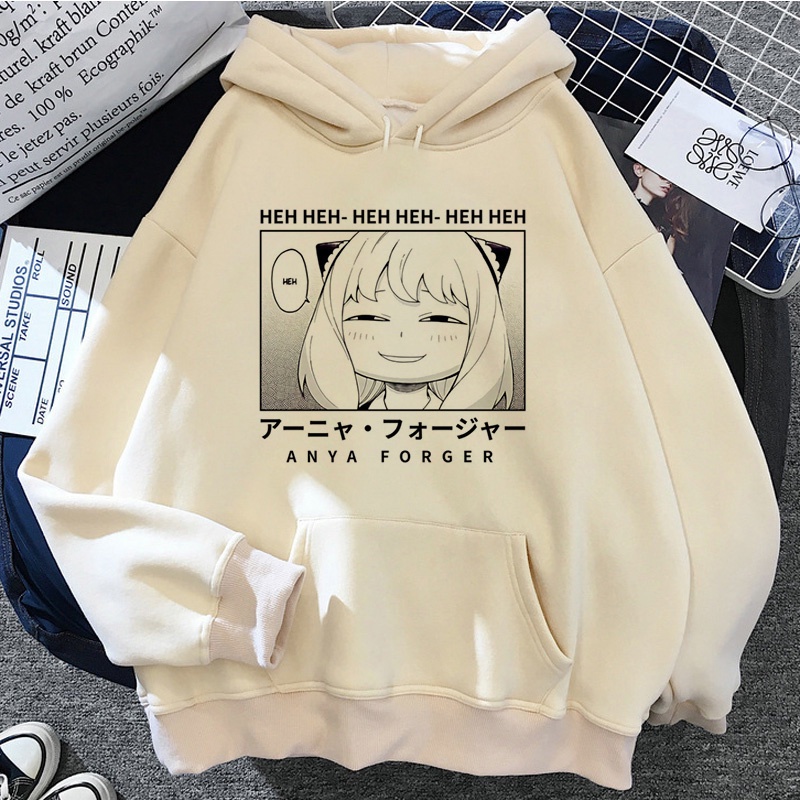 Áo Hoodie Nam In Chữ Spy x Family Anya Phong Cách hip hop harajuku Hàn Quốc