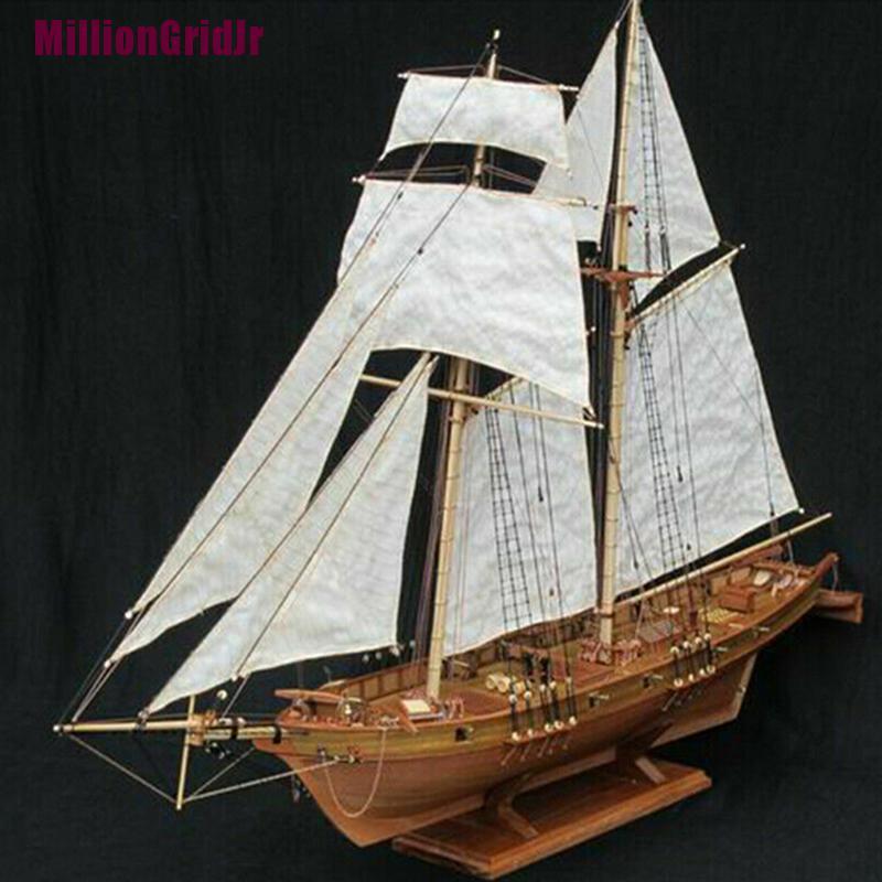 Mô Hình Thuyền Buồm Bằng Gỗ Tỉ Lệ 1: 100 Tự Lắp Ráp Độc Đáo