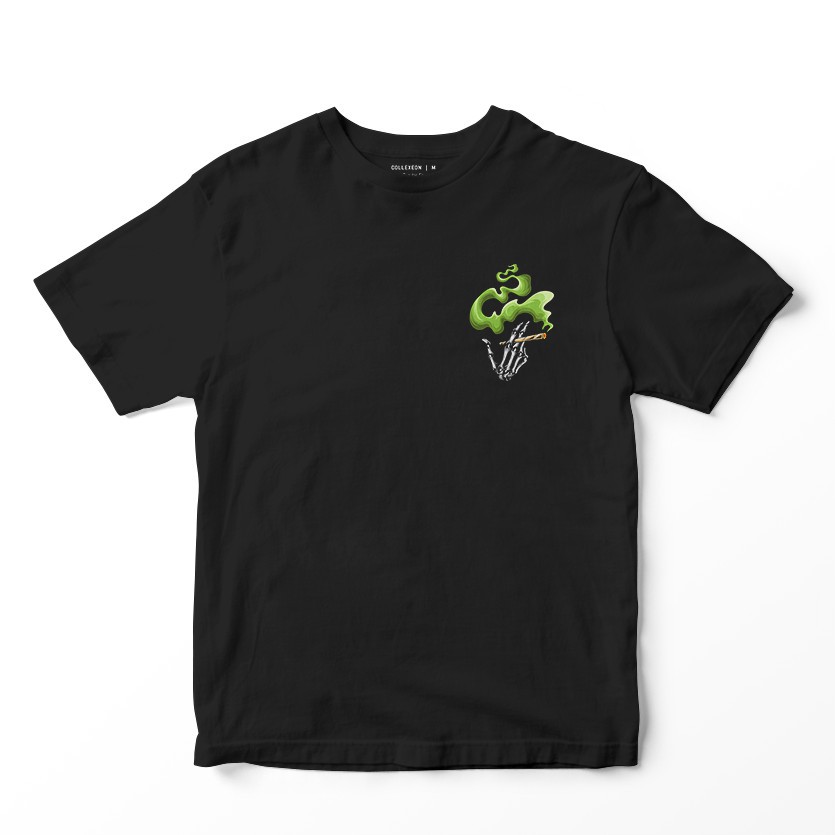Mẫu áo in hình Kush Skeleton Smoke Finger cực ngầu