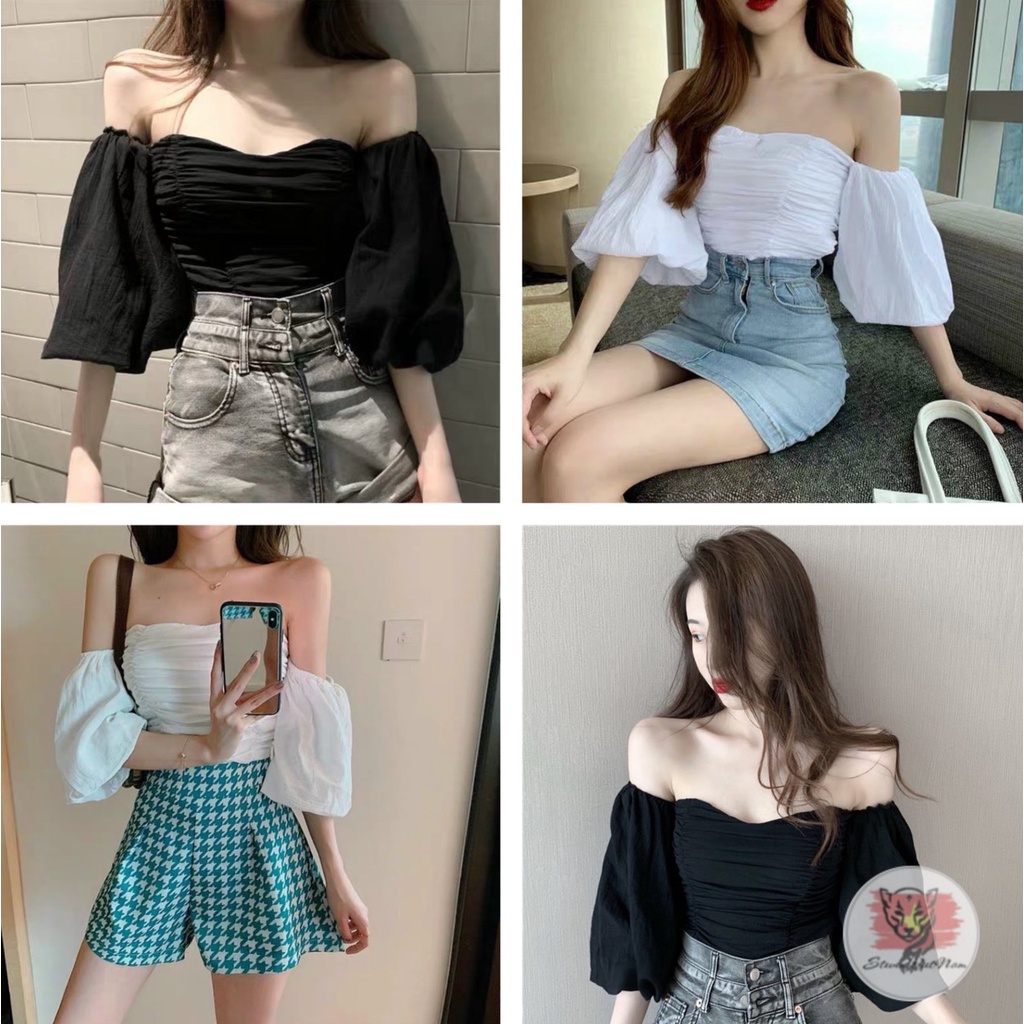 ÁO CROPTOP XỐP TAY PHỒNG - AK0023 | steven.factory