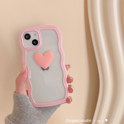 Ốp Điện Thoại Mềm Trong Suốt Họa Tiết Trái Tim Cho iphone  14 pro max 11 12 13 pro max mini XR XS 7 8 plus