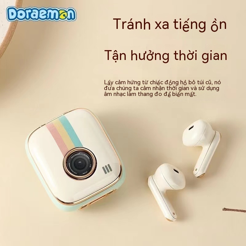 Doraemon Tai nghe nhét trong tai không dây Bluetooth thế hệ thứ 2   Tai nghe Bluetooth  Tai nghe thể thao âm thanh nổi không dây   Tai nghe Bluetooth TWS   Mới  Chất lượng âm thanh HIFI   Cảm ứng thông minh   Bluetooth 5.0