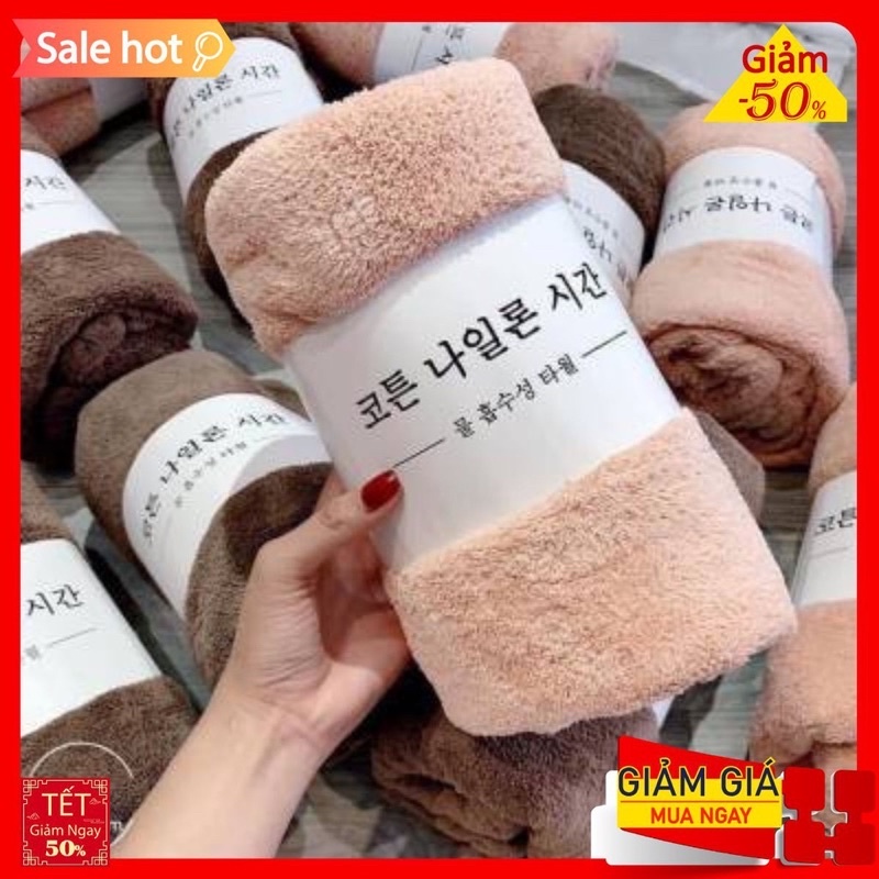 Khăn tắm lông cừu cho bé hàn quốc khổ lớn 70x140cm siêu thấm chất cotton cao cấp | BigBuy360 - bigbuy360.vn