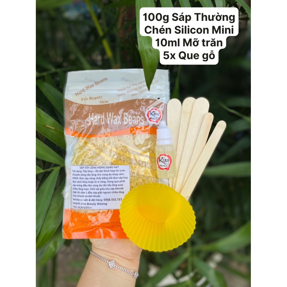 Set wax lông hard wax beans cho người mới Mini Full 4