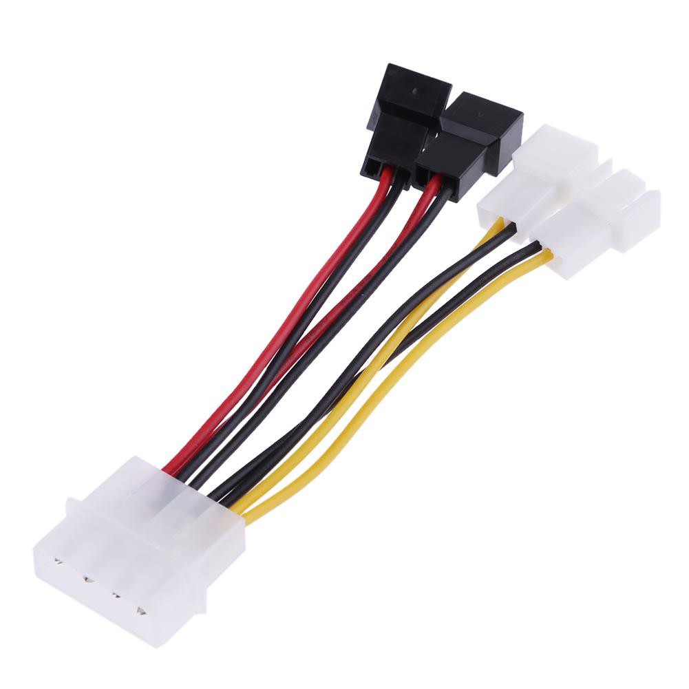 Cáp nối nguồn quạt 4-Pin Molex sang 3-Pin 12v*2 / 5v*2 chuyên dụng