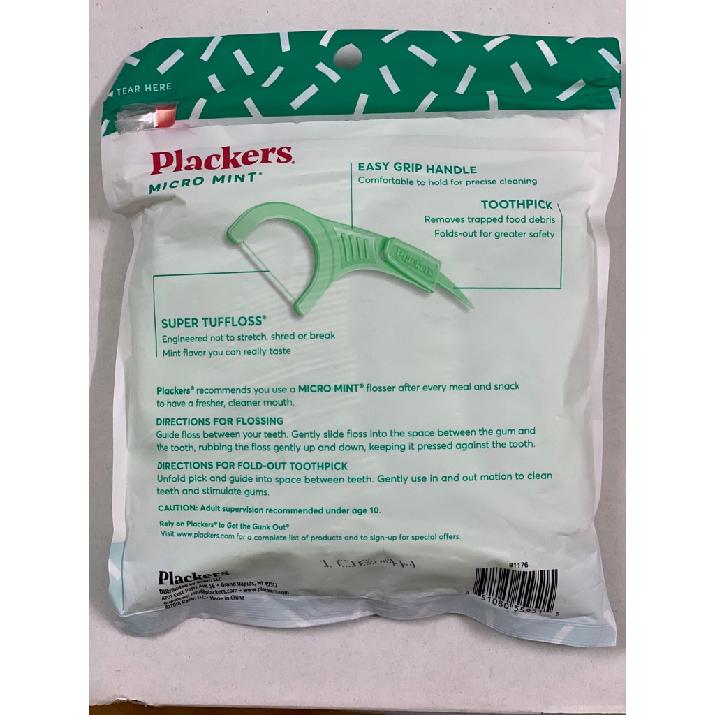 Tăm Chỉ Nha Khoa Plackers Micro Mint Dental Flossers 160 cây - Mỹ