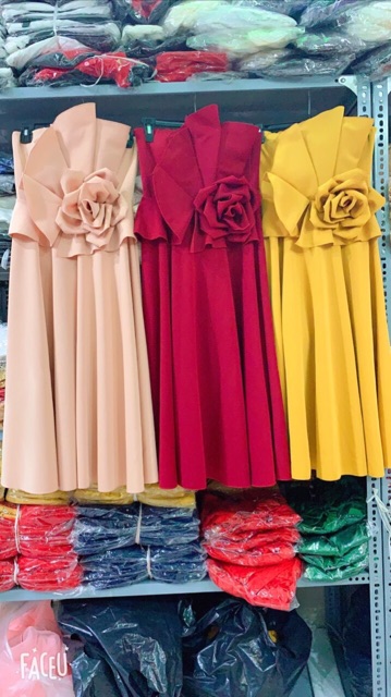 ẢNH VÀ VIDEO THẬT 1000% ! Đầm cúp hoa to 5 màu