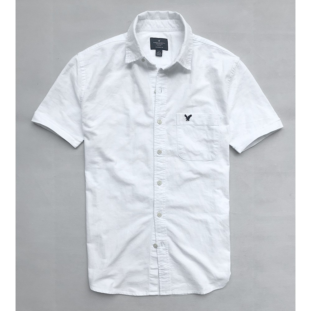 Sơ mi Nam ngắn tay màu trắng Oxford Abercrombie & Fitch Lịch Lãm Sang Trọng