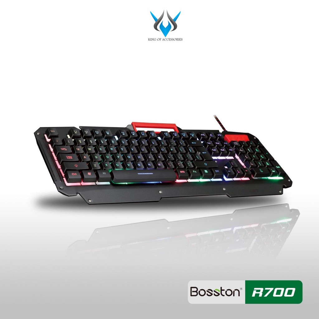 Bàn phím chuyên game Bosston R700 Led đa màu, Anti Ghosting 19 phím (Đen)