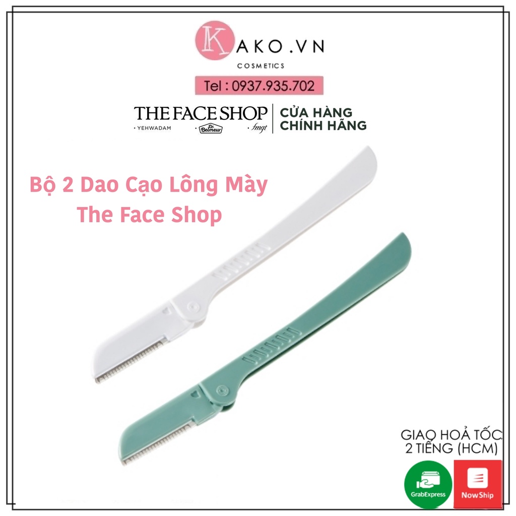 Bô 2 dao cạo lông mày Daily Beauty Tools Folding Eyebrow Trimmer The Face Shop