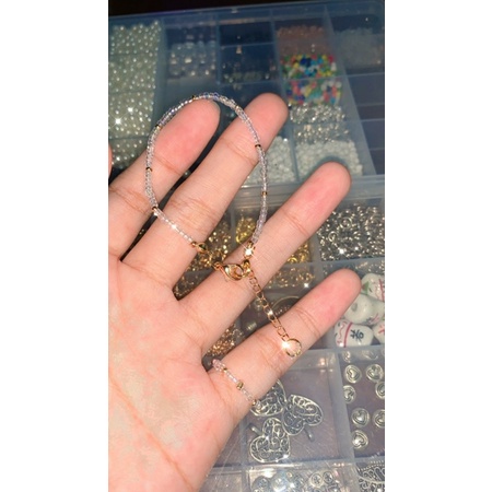 Bối Homemade | vòng tay hạt cườm trắng cực mảnh