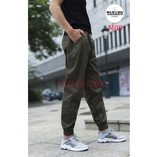 Quần Jogger Kaki Nam Co Giãn 4D Hàng Xuất Khẩu (Màu Xanh Rêu)