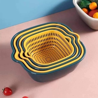 Set 6 món chậu rổ nhựa đa năng.