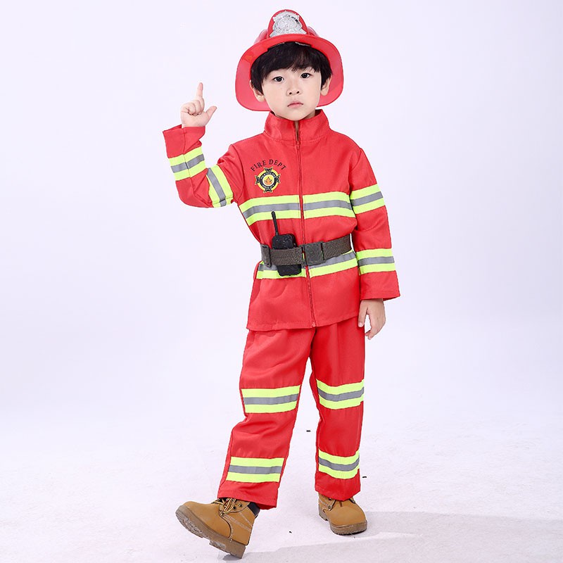 Bộ Đồng Phục Lính Cứu Hỏa Hóa Trang Halloween Cho Bé