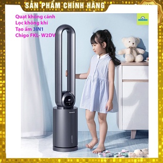 Lọc không khí quạt không cánh tạo âm làm mát CHIGO FKL-W2DV làm mát bằng nước thế hệ mới , góc gió rộng lên tới 120 độ