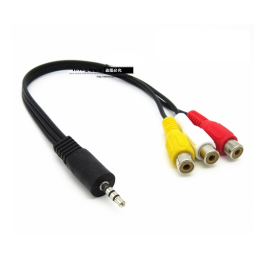 Dây chuyển từ jack 3.5 ly sang 3 đầu bông sen cái