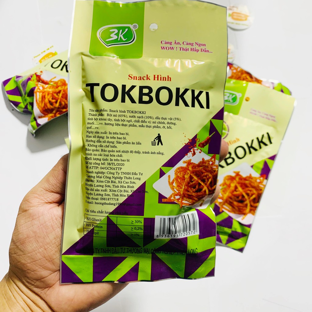 Snack Hình Tokbokki Sợi Vị Ớt Cay Cay Siêu Ngon ( 1 Gói ) -Ăn Vặt Lel