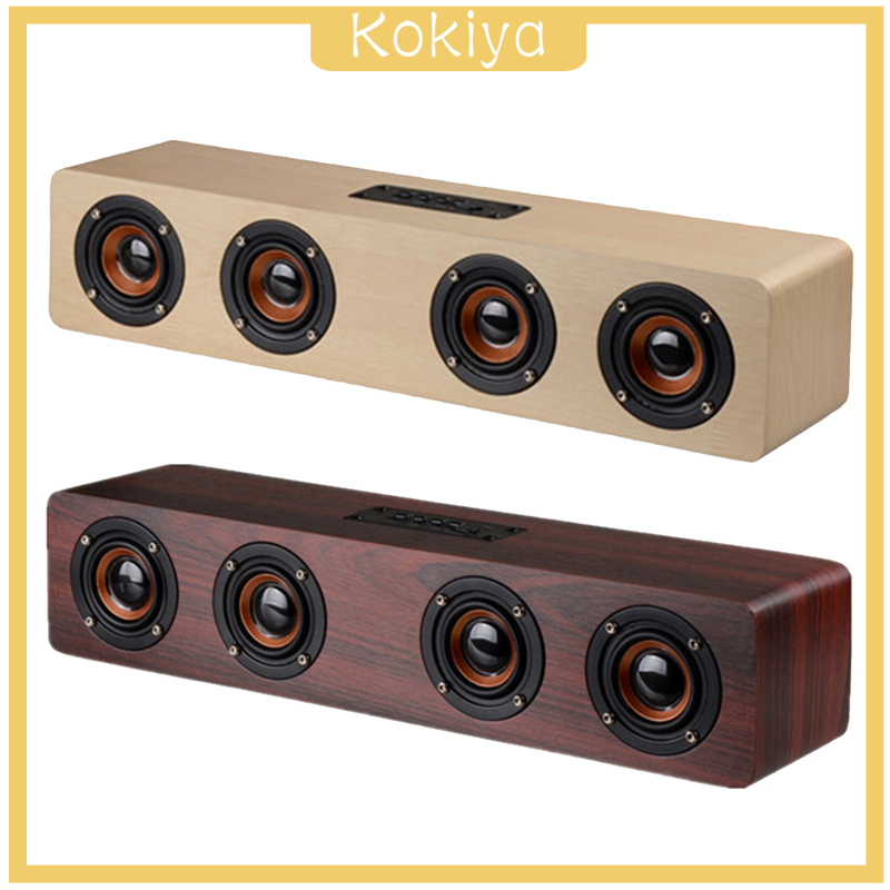 [KOKIYA]Portable 380mm Soundbar Wooden Bluetooth Speaker Powerful