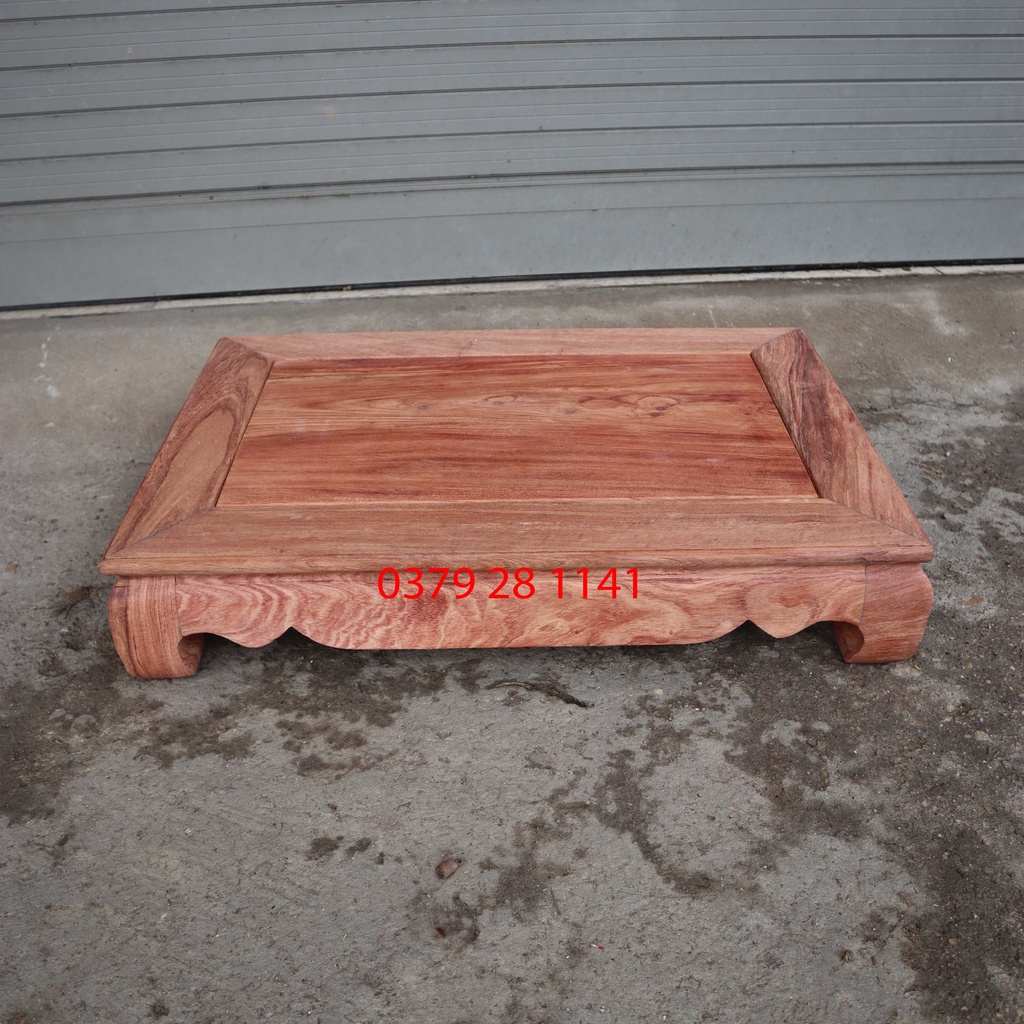 Bàn osin cỡ nhỏ kê thờ cúng trơn gỗ hương cao 10cm