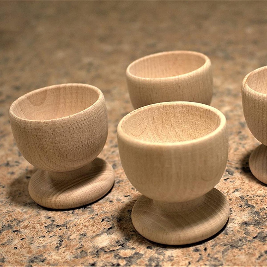 Set 4 / 10 Giá Đỡ Trứng Luộc Bằng Gỗ DIY