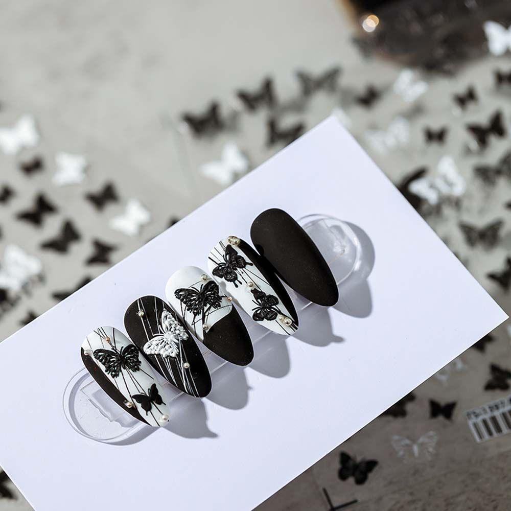 Miếng Dán Trang Trí Móng Tay 5D Tự Dính Đơn Giản Phong Cách Punk