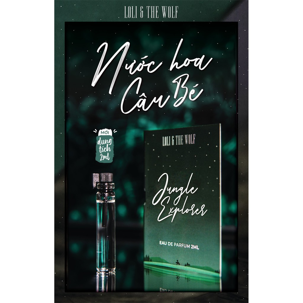 Nước hoa vùng kín nam Jungle Explorer chai 2ml nhỏ gọn tiện lợi - LOLI & THE WOLF | Thế Giới Skin Care