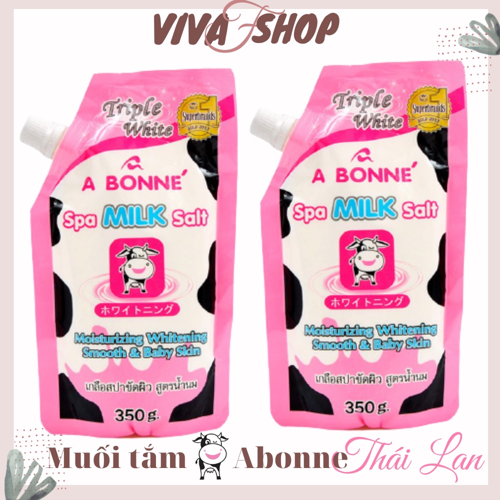 Muối tẩy tế bào chết Thái Lan ABONNE Spa Milk Salf 350g Muối tắm con bò Thái Lan