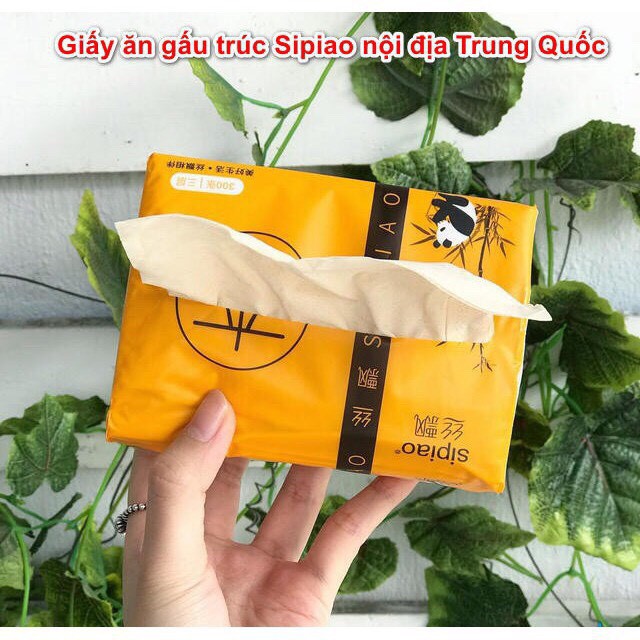 [TP.HCM] Combo 5 gói giấy ăn Gấu Trúc SIPIAO 300 Tờ/Gói