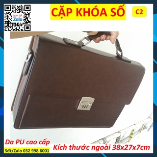 Túi da nam công sở Cặp đựng tài liệu laptop C2 nâu Cặp văn phòng magic1