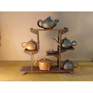Kệ gỗ mini 4 tầng cho bàn trà, bonsai mini và vật phẩm phong thủy