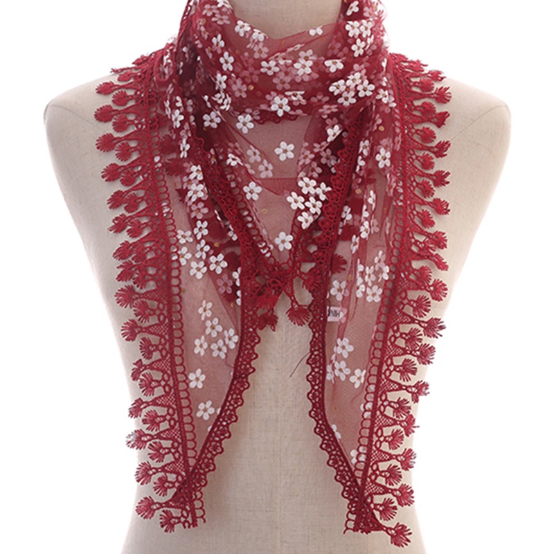 Khăn Choàng Cổ Phối Ren Trọng Lượng Nhẹ Thời Trang Mùa Hè Dành Cho Nữ