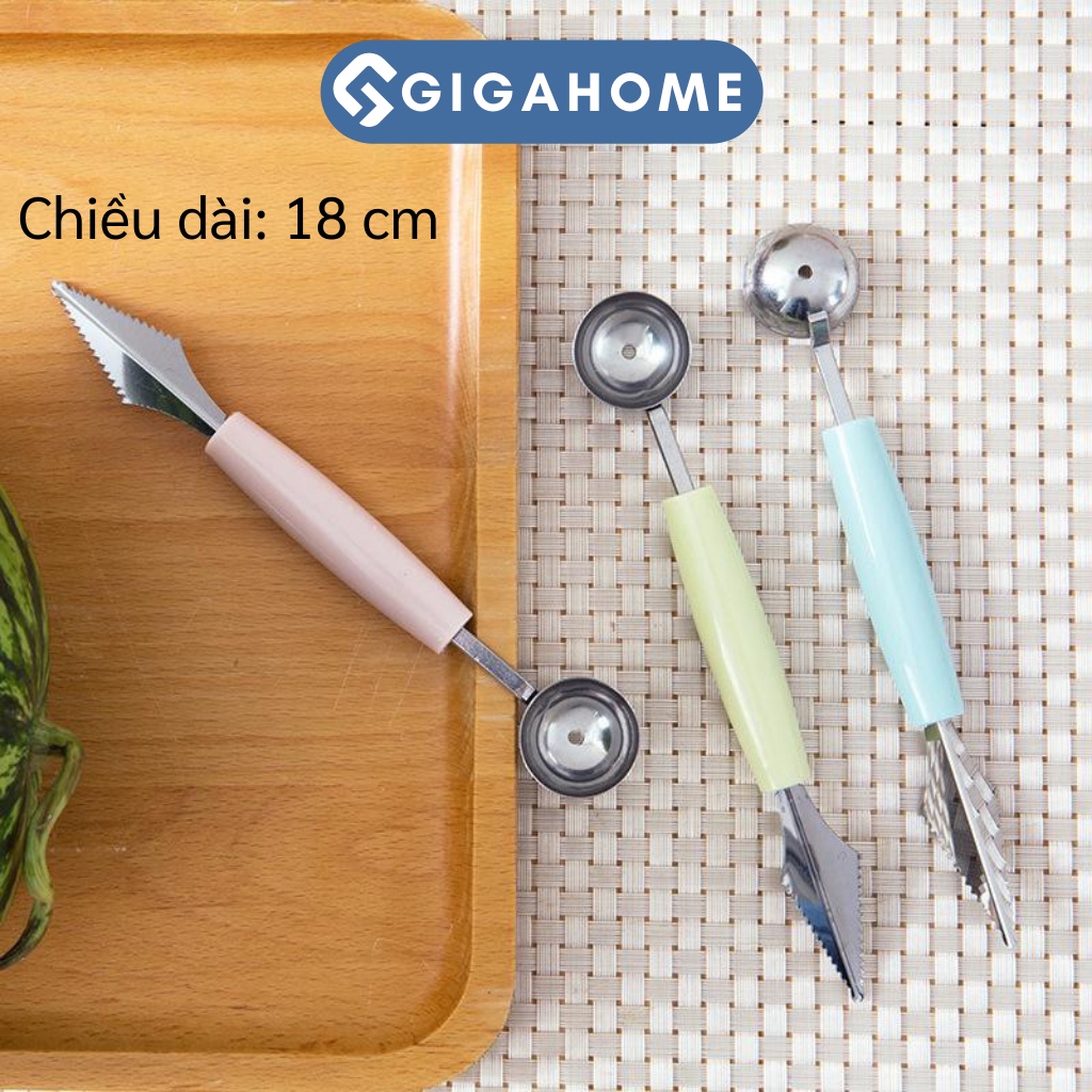 Dụng Cụ Tỉa Hoa Quả Chuyên Nghiệp GIAHOME Khắc Tỉa 2 Đầu, Nạo Tạo Hình, Múc Trái Cây 8114