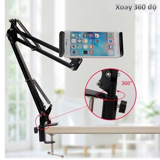 [giá tốt] Chân Kẹp Điện Thoại - Ipad Xoay 360 độ (Hàng xịn)