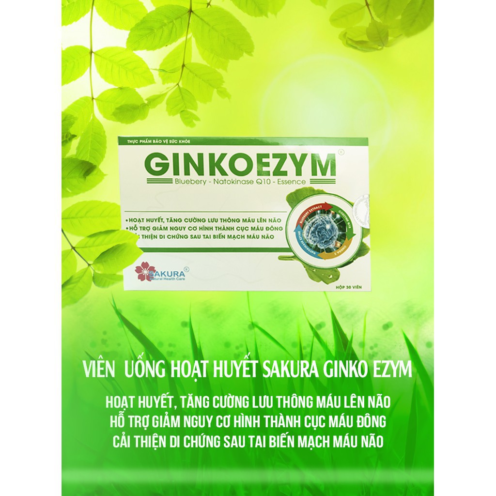 ✅  Hoạt Huyết Dưỡng Não Sakura GinkoEzym