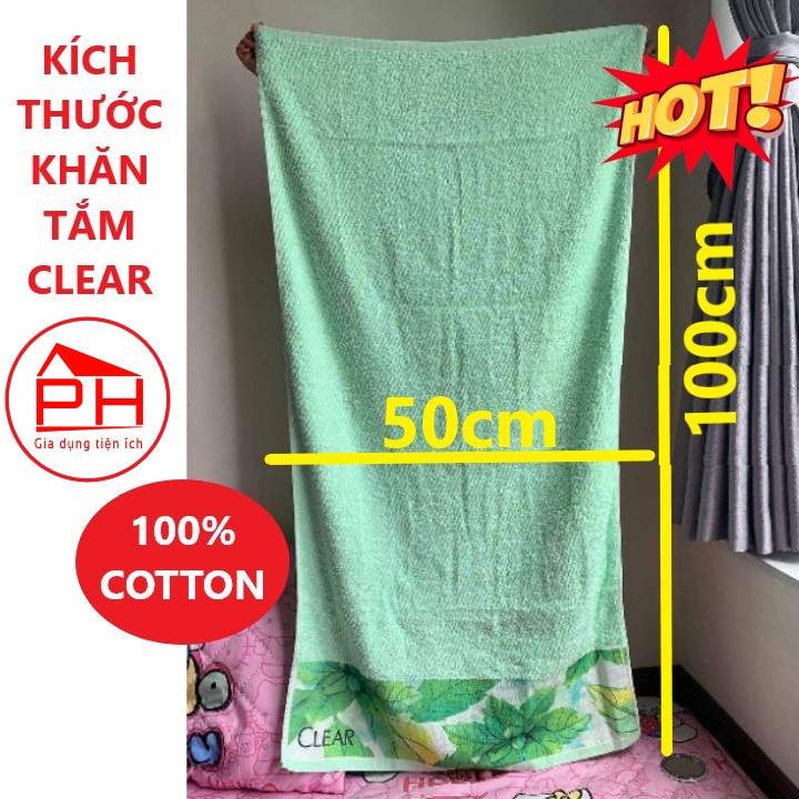 KHĂN TẮM CLEAR ( 50 x 100cm Mầu Xanh ) hàng cao cấp 100% cotton khăn quấn mềm mại thấm hút tốt - SẢN PHẨM KHÔNG CÓ NHIỀU