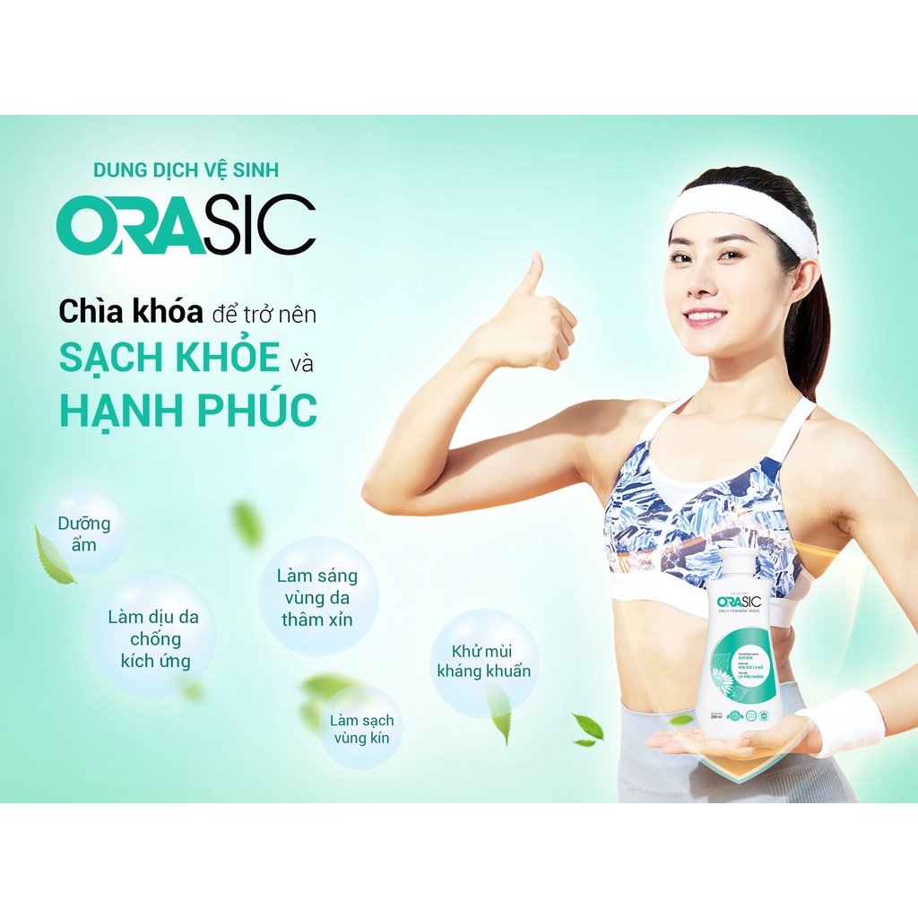 (200ml) Dung dịch vệ sinh phụ nữ ORASIC Sắc Ngọc Khang