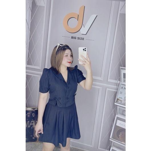 Set áo vest nơ+cv li