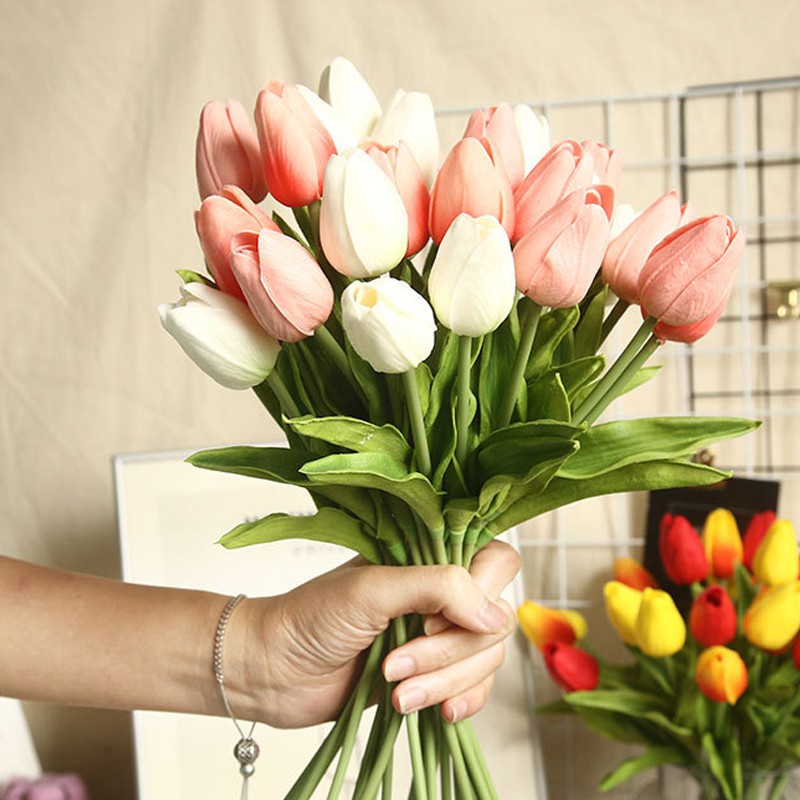 Hoa tulip Nhân Tạo Trang Trí Tiệc Cưới