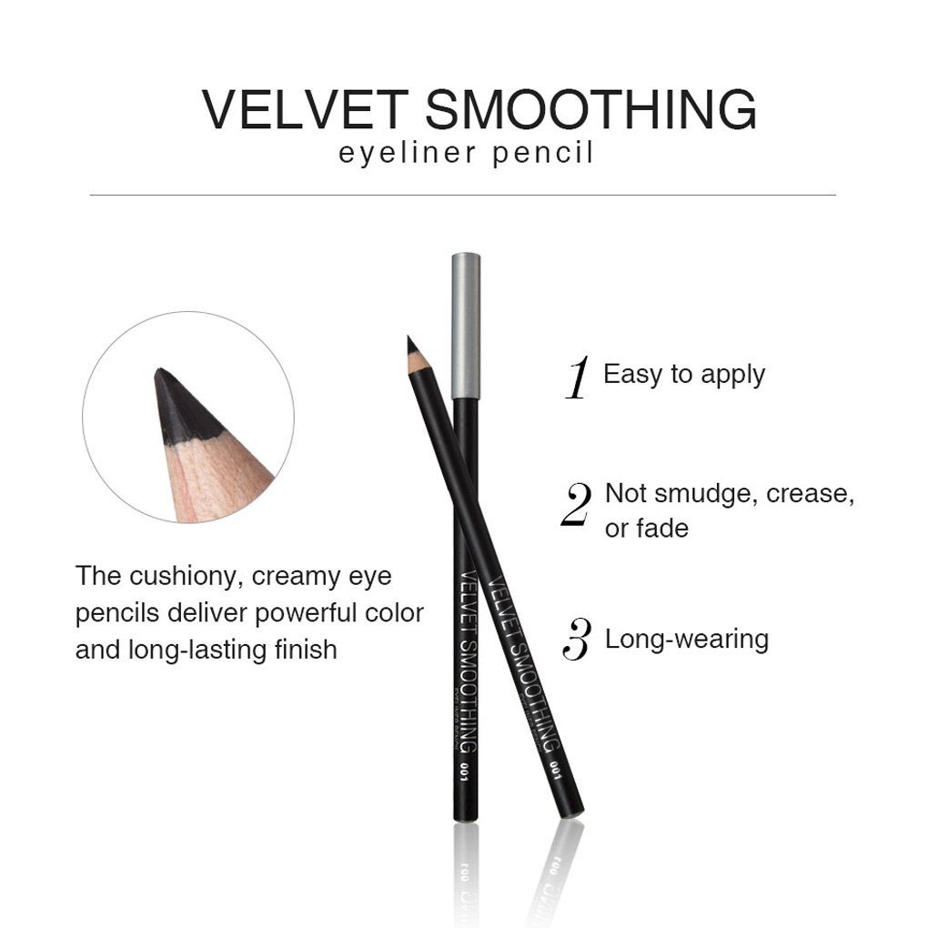 [Hàng mới về] Bộ 12 bút kẻ mắt Menow P127 màu đen lâu trôi kháng nước và mồ hôi