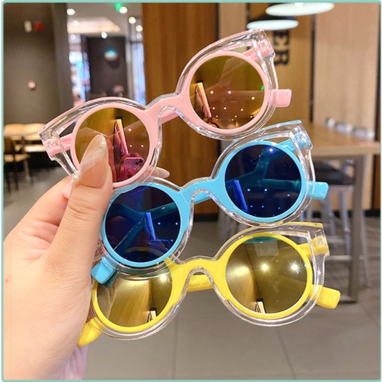 [Hàng mới về] Mắt kính mát Tráng gương chống tia UV Thời trang cho bé