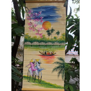 Mành tre vẽ trang trí