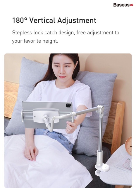 Bộ đế giữ điện thoại chân kẹp dùng cho iPad Baseus Otaku Life Rotary | BigBuy360 - bigbuy360.vn