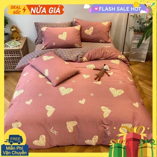 Xả kho Ga bọc đệm cotton poly 1m2,1m4,1m6 cô gái xanh
