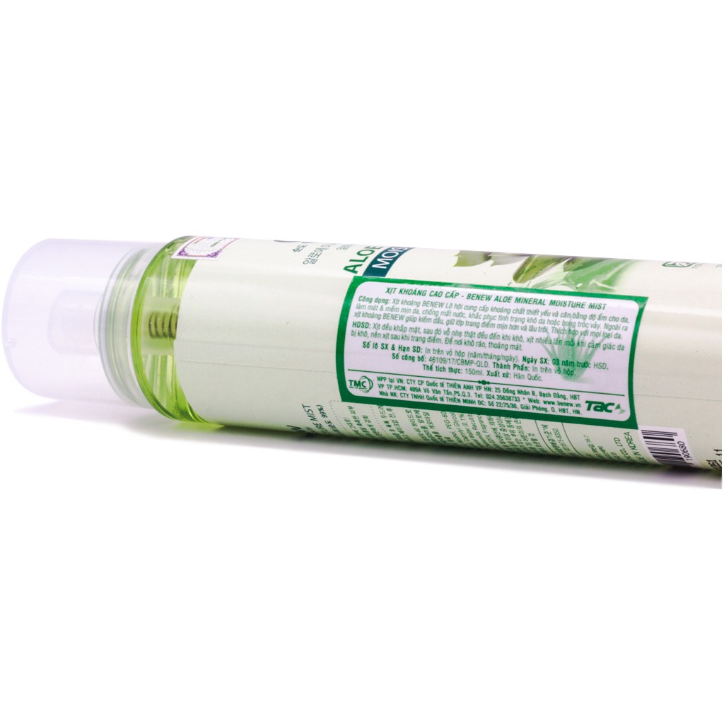 Xịt Khoáng Cho Da Mụn Lô hội Benew Aloe Mineral Moisture Mist (150ml) | BigBuy360 - bigbuy360.vn